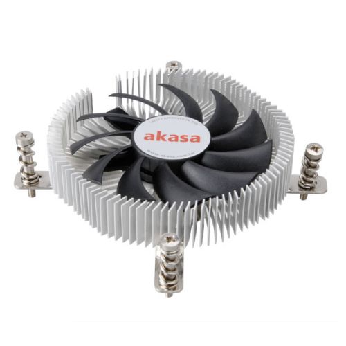 Akasa AK- AK-CC7129BP01 Aluminium Thin Mini-ITX Cooler, 775, 115X & 1200, PWM Fan, 21mm High-0