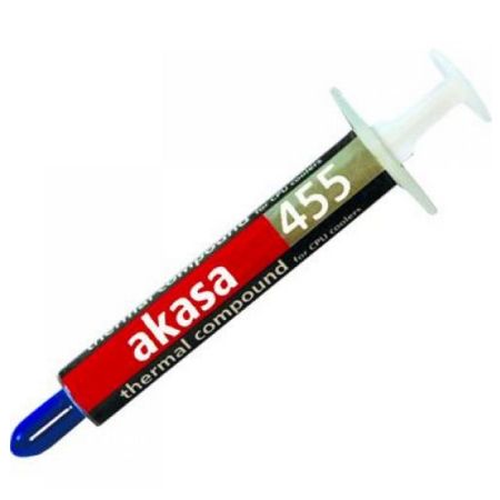 Akasa AK-455 Heat Paste, 0.87ml (1.5g) with Syringe, Hi-performance, 2.4 W/mK, OEM - No Spreader or Manual-0