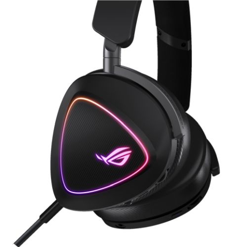 Asus ROG DELTA II Tri-Mode Wireless Gaming Headset, 2.4GHz/Btooth/3.5mm Jack, 50mm Titanium Drivers, DualFlow Audio, 110-Hour Battery, RGB-1