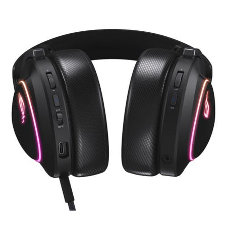 Asus ROG DELTA II Tri-Mode Wireless Gaming Headset, 2.4GHz/Btooth/3.5mm Jack, 50mm Titanium Drivers, DualFlow Audio, 110-Hour Battery, RGB-3