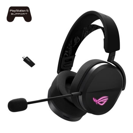 Asus ROG Pelta Tri-Mode RGB Wireless Lightweight Gaming Headset, 2.4GHz/Btooth/USB-C, 50mm Titanium Drivers, 10mm Super-Wideband Mic-1