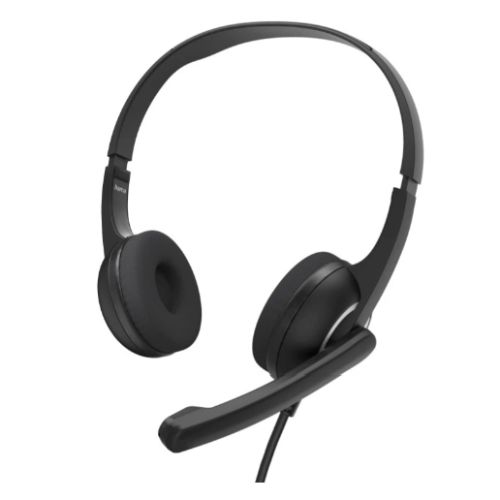 Hama (HS-USB250 V2) Lightweight Office Headset with Boom Microphone, USB, Padded Ear Pads, In-line Controls-0