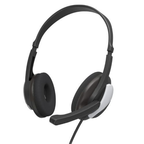 Hama (HS-P100 V2) Ultra-lightweight Headset, 3.5mm Jack, Y-adapter, Padded Ear Pads, Inline Controls-1