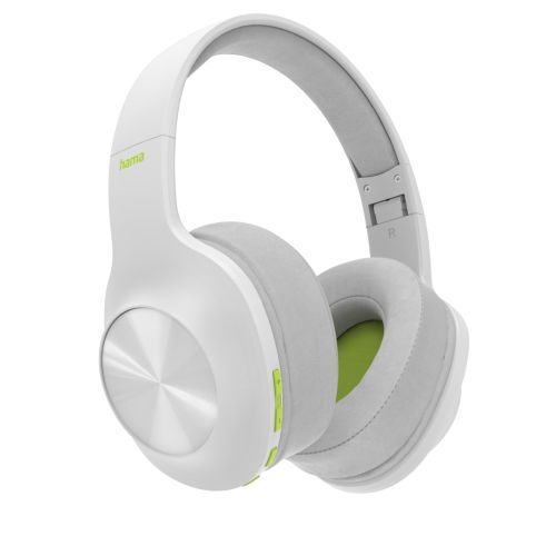 Hama Spirit Calypso Bluetooth Headset w/ Mic, Bass Boost, Foldable, Passive Noise Suppression, White-0