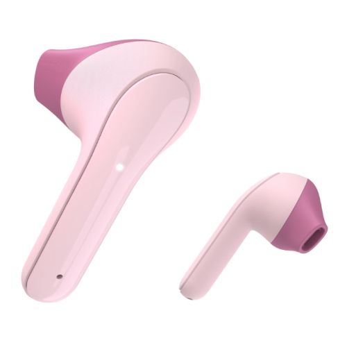 Hama Freedom Light Bluetooth Earbuds with Microphone, Touch Control, Voice Control, Charging/Carry Case Included, Pink-0