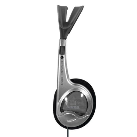 Hama (HED4407) On-ear Stereo Headphones, 3.5 mm Jack, 30mm Drivers, 1.5m Cable, Silver/Black-1