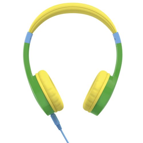 Hama (Kids Guard) Childrens Headset, Volume Limiter, Microphone, Flexible Headband, Inline Controls, Green/Yellow-0