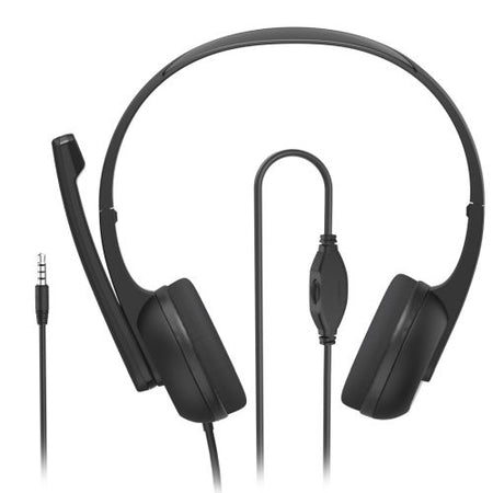 Hama (HS-P150 V2) Ultra-lightweight Headset, 3.5mm Jack, Y-adapter, Padded Ear Pads, Inline Controls-0