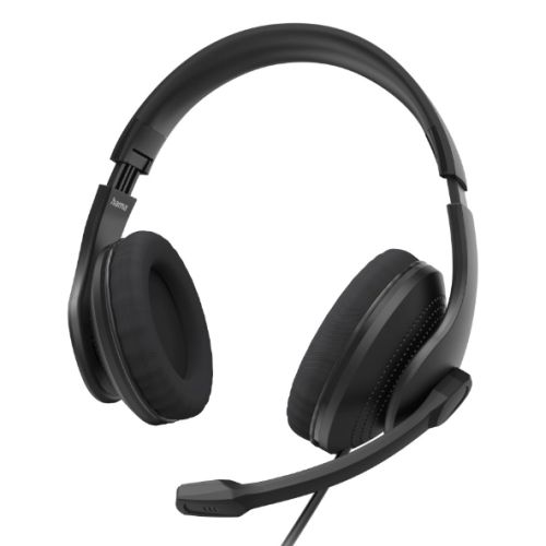 Hama (HS-USB300 V2) Lightweight Office Headset with Boom Mic, USB-A, Breathable Mesh, In-line Controls-0