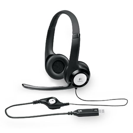 Logitech H390 USB Headset with Boom Microphone, In-line Controls,  Enhanced Digital Audio, Padded Headband & Earcups-1