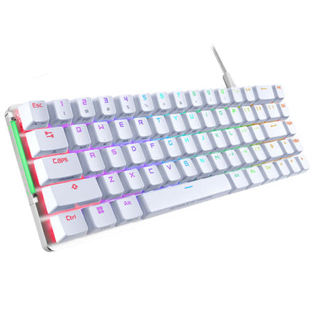 Asus ROG FALCHION ACE Compact 65% Mechanical RGB Gaming Keyboard, Wired (Dual USB-C), ROG NX Red Switches, Per-key RGB Lighting, Touch Panel, White Edition-0