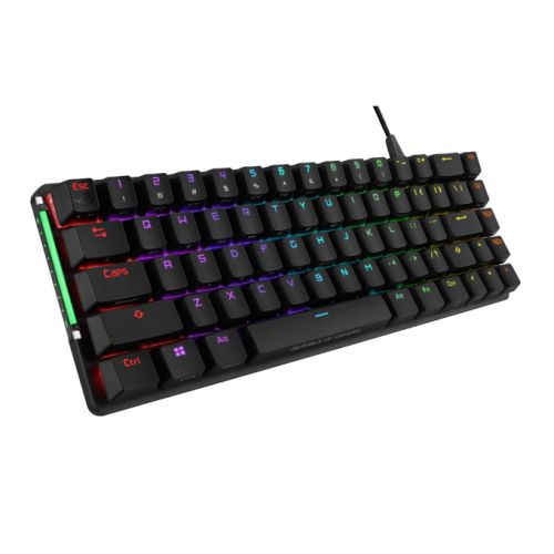 Asus ROG FALCHION ACE Compact 65% Mechanical RGB Gaming Keyboard, Wired (Dual USB-C), ROG NX Red Switches, Per-key RGB Lighting, Touch Panel-0