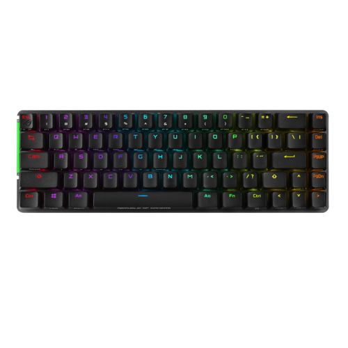 Asus ROG FALCHION NX RED Compact 65% Mechanical RGB Gaming Keyboard, Wireless/USB, ROG NX Red Switches, Per-key RGB Lighting, Touch Panel, 450-hour Battery Life-0