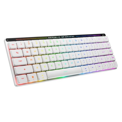 Asus ROG Falchion RX Low Profile Compact 65% Mechanical RGB Gaming Keyboard, Wireless/USB, ROG RX Red Switches, Per-key RGB Lighting, Touch Panel, 430-hour Battery Life-0