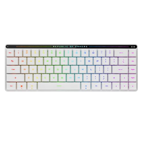 Asus ROG Falchion RX Low Profile Compact 65% Mechanical RGB Gaming Keyboard, Wireless/USB, ROG RX Red Switches, Per-key RGB Lighting, Touch Panel, 430-hour Battery Life-1