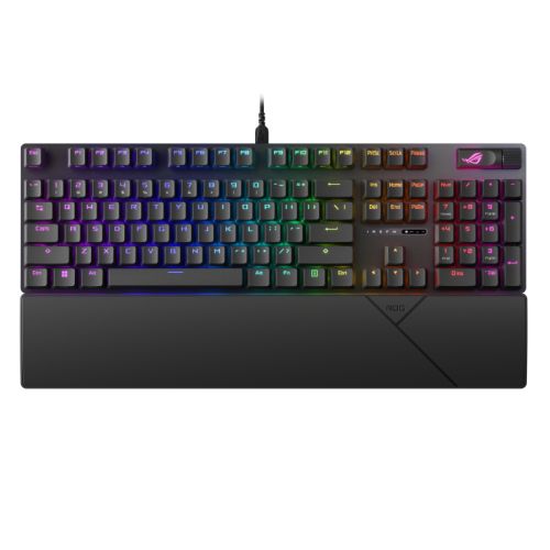 Asus ROG STRIX SCOPE II NX Snow Mechanical RGB Gaming Keyboard, ROG NX Snow Linear Switches, Sound Dampening, PBT Keycaps, Intuitive Controls-0