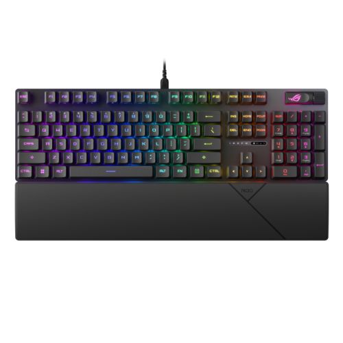 Asus ROG STRIX SCOPE II RX Red Mechanical RGB Gaming Keyboard, ROG RX Red Switches, IP57, Sound Dampening, PBT Keycaps, Intuitive Controls-0