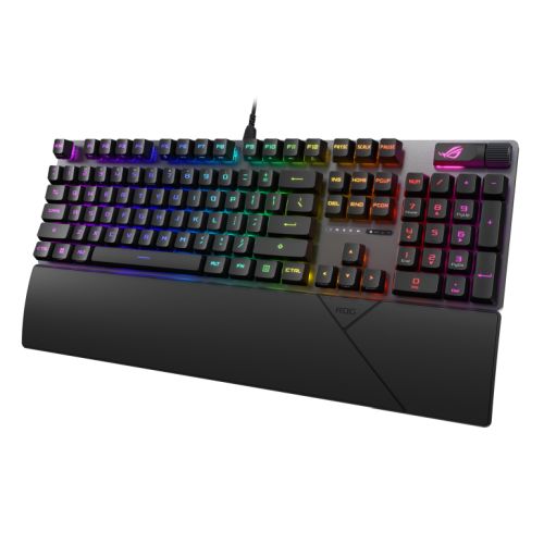 Asus ROG STRIX SCOPE II RX Red Mechanical RGB Gaming Keyboard, ROG RX Red Switches, IP57, Sound Dampening, PBT Keycaps, Intuitive Controls-1