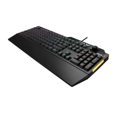 Asus TUF GAMING K1 RGB Keyboard with Volume Knob, 19-key Rollover, Side Light Bar & Armoury Crate, Spill Resistant, Detachable Wrist Rest-2