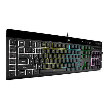 Corsair K55 RGB PRO Membrane Gaming Keyboard, USB, 5-Zone RGB, 12-Key Rollover, Anti-Ghosting, 6 Macros, IP42-3