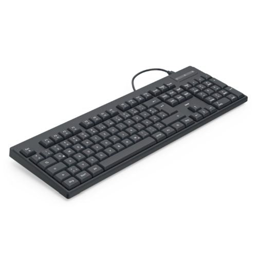 Hama CK-100 Wired USB Multimedia Keyboard, AI Assistant, Quiet Keys, Detachable Cable, Black-3