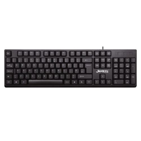 Jedel K29 Wired USB Keyboard, Spill-Proof, Quiet Keys, Narrow Frame, Black-0