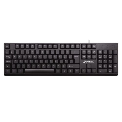 Jedel K29 Wired USB Keyboard, Spill-Proof, Quiet Keys, Narrow Frame, Black-0