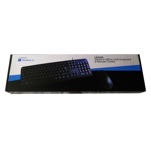 Spire LK-500 Wired Keyboard and Mouse Desktop Kit, USB, Multimedia, Retail-4