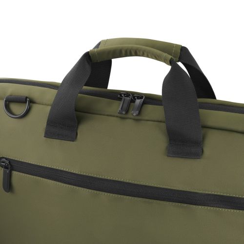 Hama Ultra Lightweight Laptop Bag, Up to 14.1", Padded Compartment, Front Pocket, Trolley Strap, Water-Repellent, Eco-Friendly, Olive Green-4