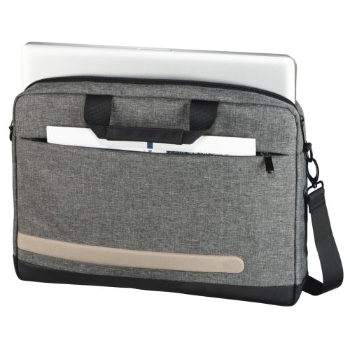 Hama Terra Laptop Bag, Up to 13.3", Padded Compartment, Spacious Front Pocket, Tablet Pocket, Trolley Strap, Grey-4