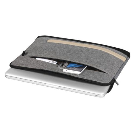 Hama Terra Laptop Sleeve, Up to 15.6", Padded Compartment, Front Pocket, Grey-2