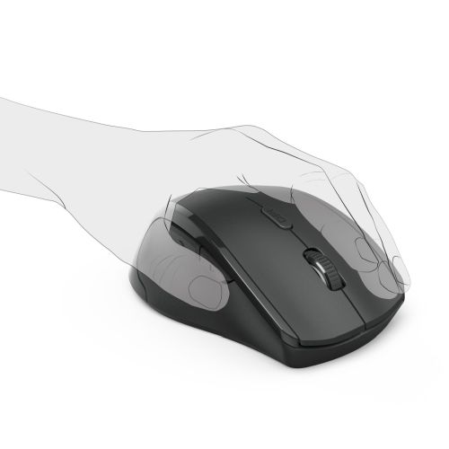 Hama Riano Left-Handed Wireless Optical Mouse, 6 Buttons, 800-1600 DPI, Black-4