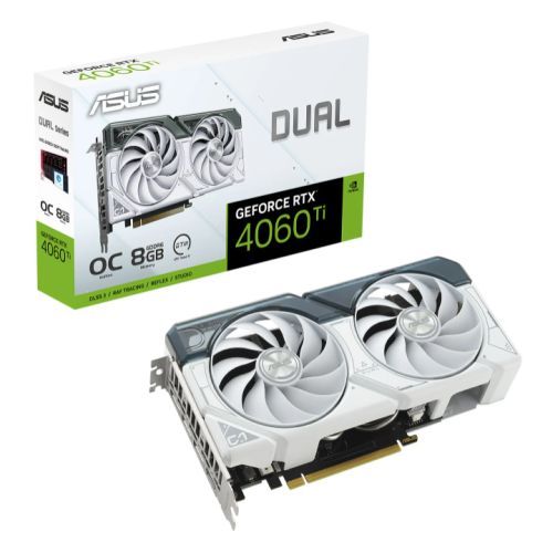 Asus DUAL RTX4060 Ti White OC, PCIe4, 8GB DDR6, HDMI, 3 DP, 2595MHz Clock, Overclocked-5