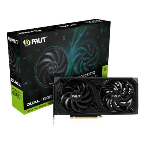 Palit RTX4060 Ti DUAL, PCIe4, 8GB DDR6, HDMI, 3 DP, 2535MHz Clock, RGB Lighting-5