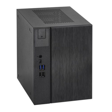 Asrock DeskMeet X300 Barebone PC, Mini ITX, AMD AM4 (X300), DDR4 DIMM, 2x SATA, 1x M.2, VGA, HDMI, DP, USB-C, 500W PSU  - No CPU, RAM, Storage or O/S-0