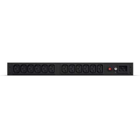 CyberPower PDU20BHVIEC12R Basic Power Distribution Unit, 1U Vertical/Horizontal Rackmount, 1x IEC C20 Input, 12 Outlets, Overload Protection-0