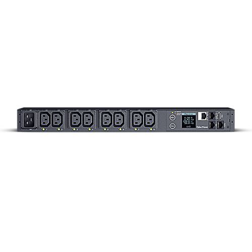 CyberPower PDU41005 Switched Power Distribution Unit, 1U Rackmount, 1x IEC C20 Input, 8 Outlets, Real-Time Local/Remote Monitoring & Switching, LCD Display-0