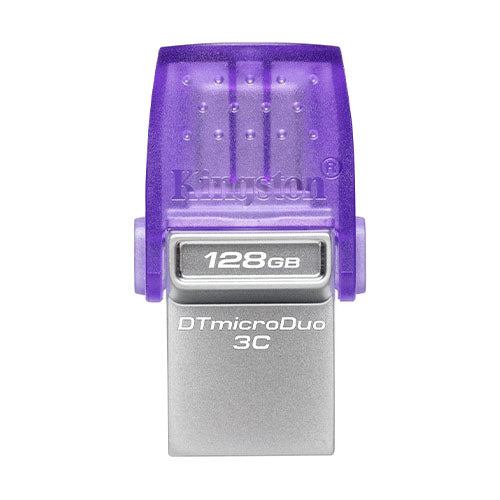 Kingston 128GB DataTraveler microDuo 3C USB-A & USB-C 3.2 Gen1 Memory Pen, Rotating Cap, 200MB/s-1