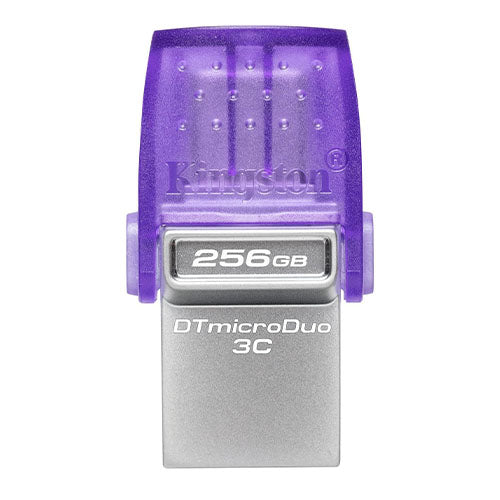 Kingston 256GB DataTraveler microDuo 3C USB-A & USB-C 3.2 Gen1 Memory Pen, Rotating Cap, 200MB/s-1