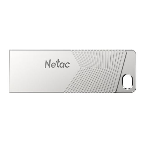 Netac 32GB UM1 USB 3.2 Memory Pen, Zinc Alloy Casing, Key Ring, Pearl Nickel Colour-0