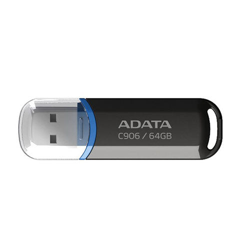 ADATA 64GB C906 USB 2.0 Memory Pen, Compact, Black & Blue-0