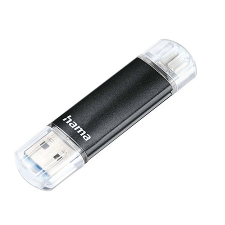 Hama Laeta Twin 16GB USB 3.0/Micro USB Memory Pen, OTG, Aluminium Casing, Black-2