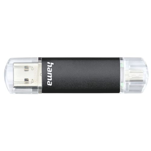 Hama Laeta Twin 32GB USB 3.0/Micro USB Memory Pen, OTG, Aluminium Casing, Black-2