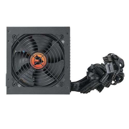 Vida 500W ATX PSU, 80+ Bronze, Fluid Dynamic Ultra-Quiet Fan, PCIe, Flat Black Cables, Power Lead Not Included, Black-1