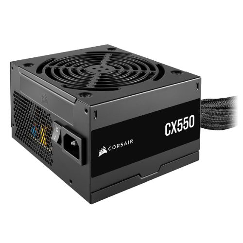 Corsair 550W CX550 PSU, Fully Wired, 80+ Bronze, Thermally Controlled Fan-0