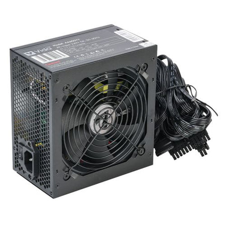 Vida Lite 650W ATX PSU, Fluid Dynamic Ultra-Quiet Fan, PCIe, Flat Black Cables, Power Lead Not Included, Black-0