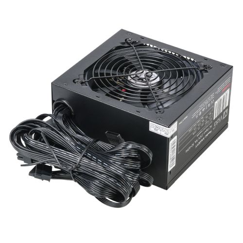 Vida Lite 650W ATX PSU, Fluid Dynamic Ultra-Quiet Fan, PCIe, Flat Black Cables, Power Lead Not Included, Black-1