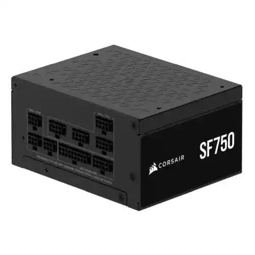 Corsair 750W SF Series SF750 SFX PSU, Fully Modular, 80+ Platinum, Fluid Dynamic Fan, ATX 3.1, PCIe 5.1, SFX-to-ATX Bracket-0