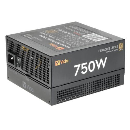 Vida 750W Heracles Black ATX Gaming PSU, 80+ Bronze, 14cm Ultra-Quiet FDM Fan, Flat Black Cables, Power Lead Not Included-0