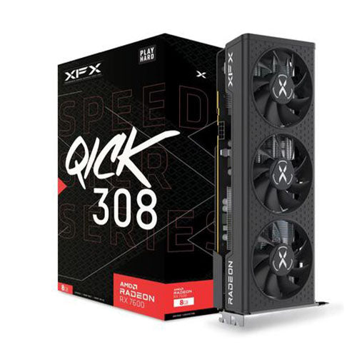 XFX RX7600 Speedster QICK308, 8GB DDR6, HDMI, 3 DP, 2755MHz Clock-4